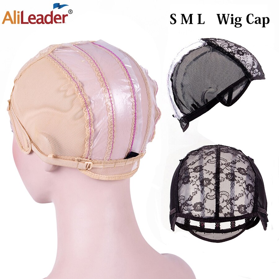 Alileader Wig Caps For Making Wigs 1Pcs Breathable Mesh Weaving Wig Caps With Adjustable Straps Mesh Wig Cap Wig Making Kit