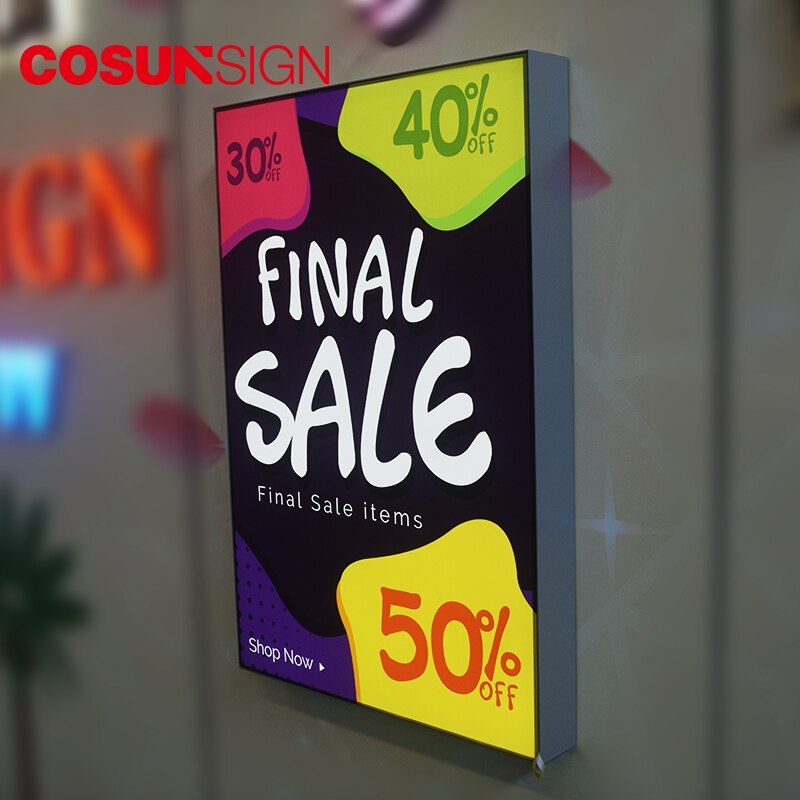 Fabric light box wall mounted led box picture frame advertising light box sign billboard led light box for restaurants shop