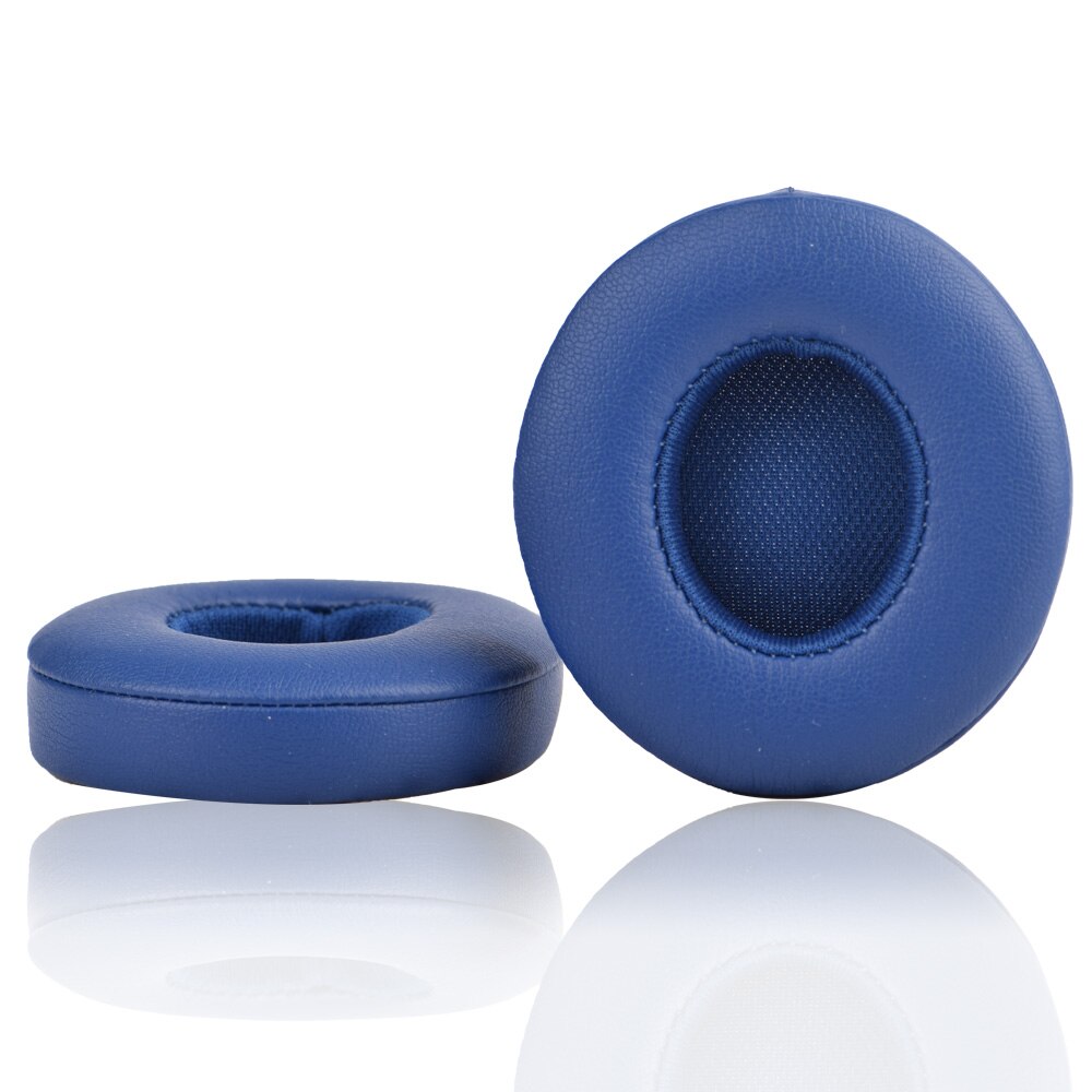 Replacement Ear pads Cushion For Solo 2 Wireless Earpads Earbuds For Beats Solo 3 Wireless Headset case ultra-soft protein skin: Navy blue