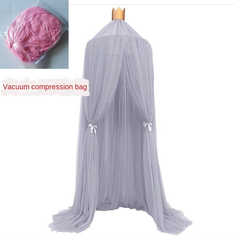 1pc Hängen Gebühr Prinzessin Moskito Netz Krone Runde Bildschirm Baldachin Insekten Bett Schleier Garten Camping Anti-Moskito freundlicher zimmer Deko: Violett mit Tasche