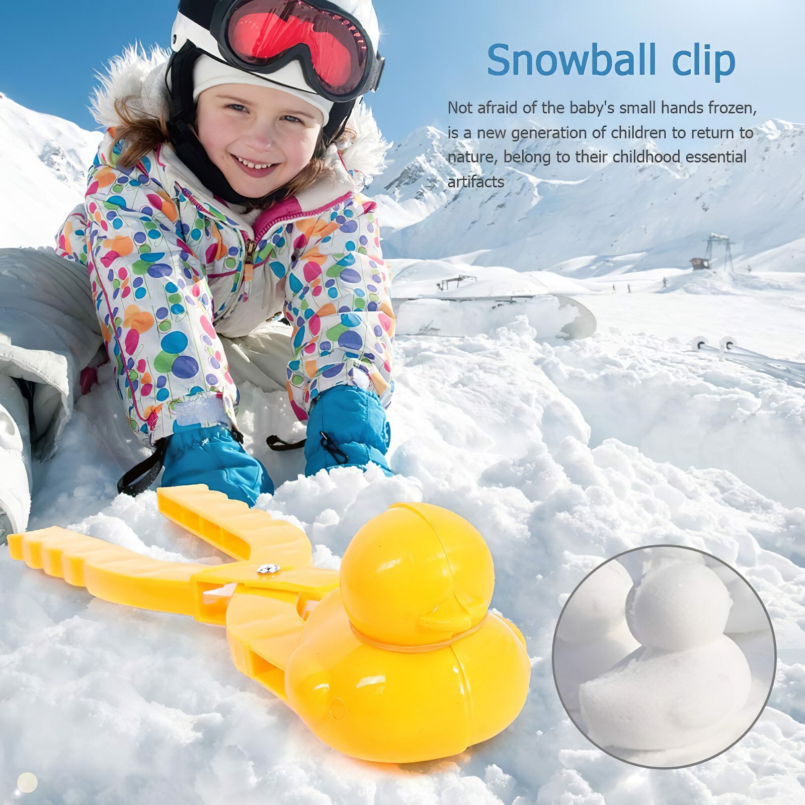 Schneeball Hersteller Clip Ente Geformt Winter Schnee Sand bilden Werkzeug für Schnee Ball Kämpfe für freundlicher und Erwachsene