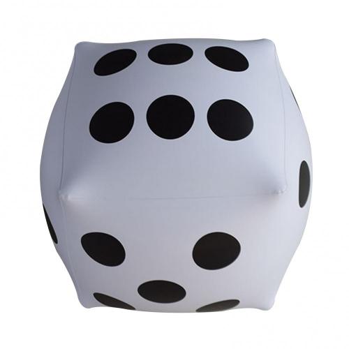 Cube gonflable de 30CM, jouet géant de fête, jeu d&#39;activités, accessoire de dessin porte-bonheur, jouets éducatifs, dés de fête, réunion annuelle: WHITE