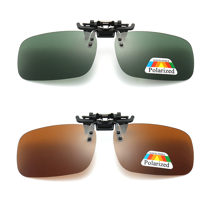 Polarized Clip Sunglasses Myopia Glasses Clip Driver Fishing Night Vision Myopia Clip-on Sun Shading Eyeglasses