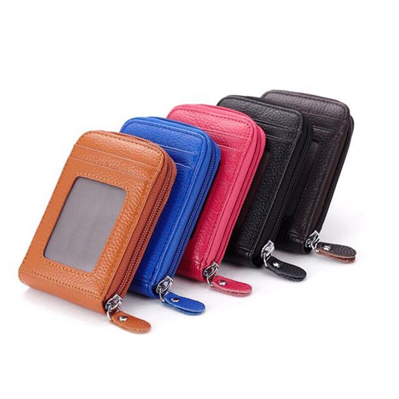 Leather Unisex Card Holder Wallets Female Credit Card Holders Women Pillow Card holder Purse