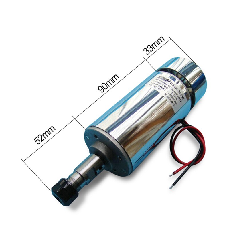 300W High Speed Air-Cooled PCB Spindle Motor DC DIY Engraving Machine Small Engraver Parts