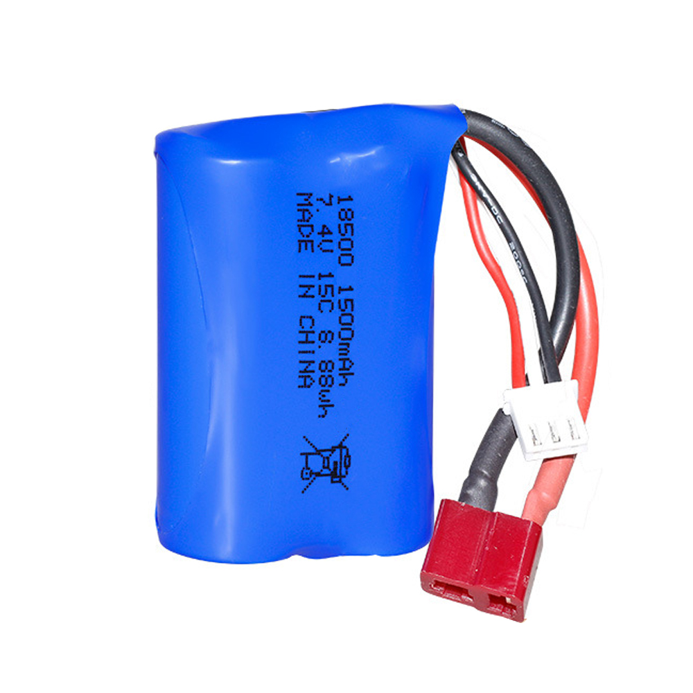 7,4 V 1500 mAh 18500 Li-Ionen-Akku mit Ladegerät für HBX 16889 16889A 16890 16890A SG1601 SG1602 1/16 4WD R/C LKW-Ersatzteile