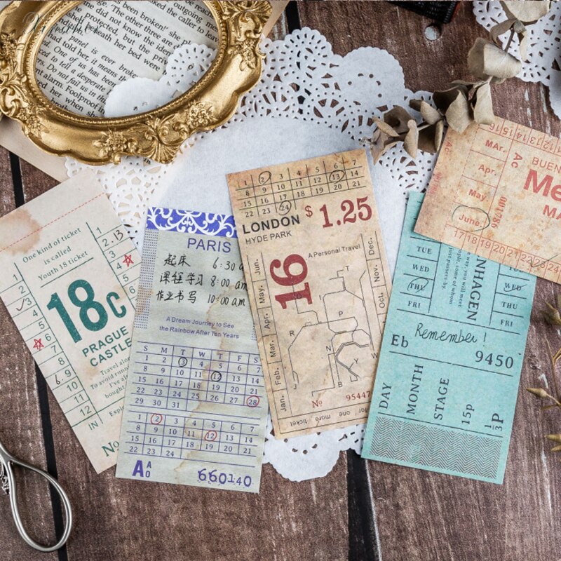 Xinaher 30 kpl/pussi kirjoitettava lippu askartelukortti roskapäiväkirja matkasuunnittelija leikekirja koristelu paperi tee itse scrapbooking albumi