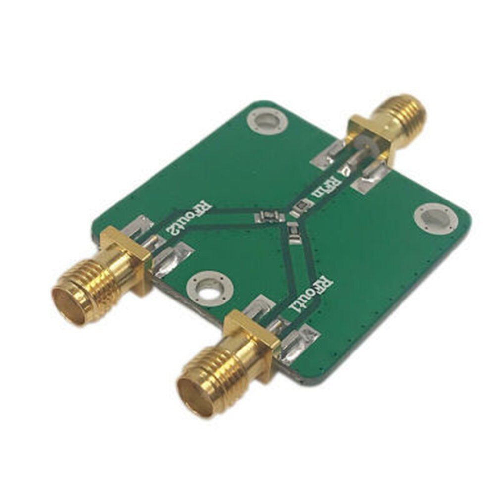 RF Microwave Resistance Power Splitter Module 1 to 2 Combiner SMA DC-5GHz Radio Frequency Divider Green Color
