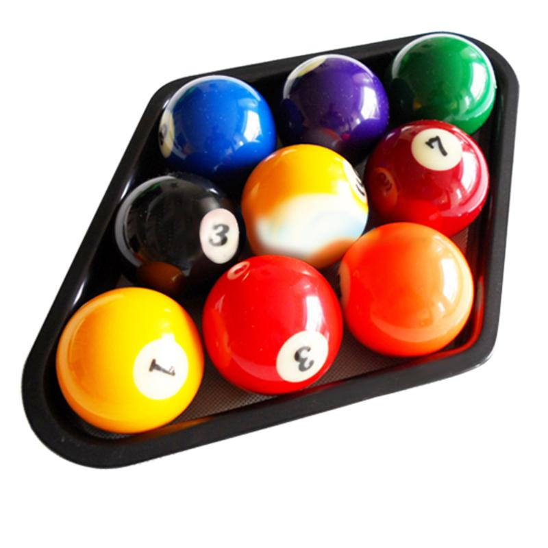 Plastic Biljart 9 Ball Pool Tafel Driehoek Rek Zware Zwarte Slijtvaste Past Standaard 2 1/4 "Size ballen