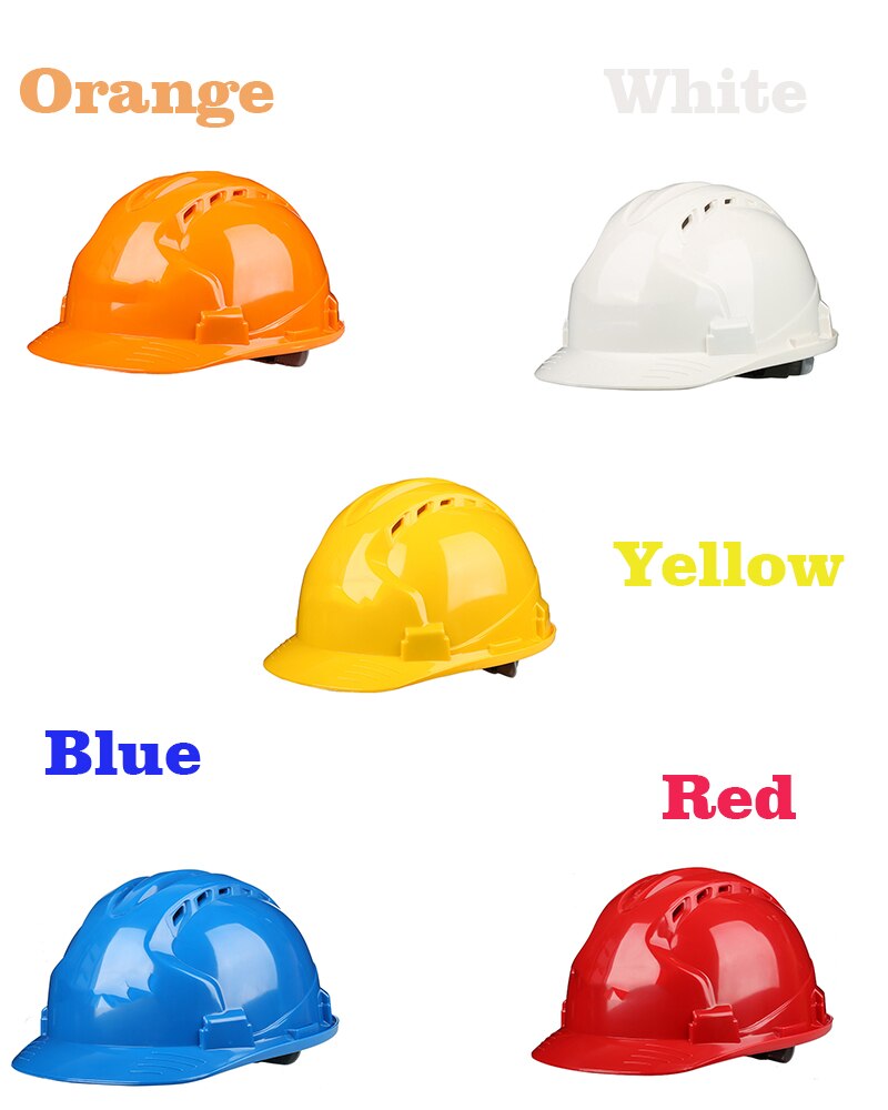 Work Safety Helmet Cap ABS Industrial Breathable Adjustable Worker Hard Hat Anti-Pressure Head Protection Construction Helmets
