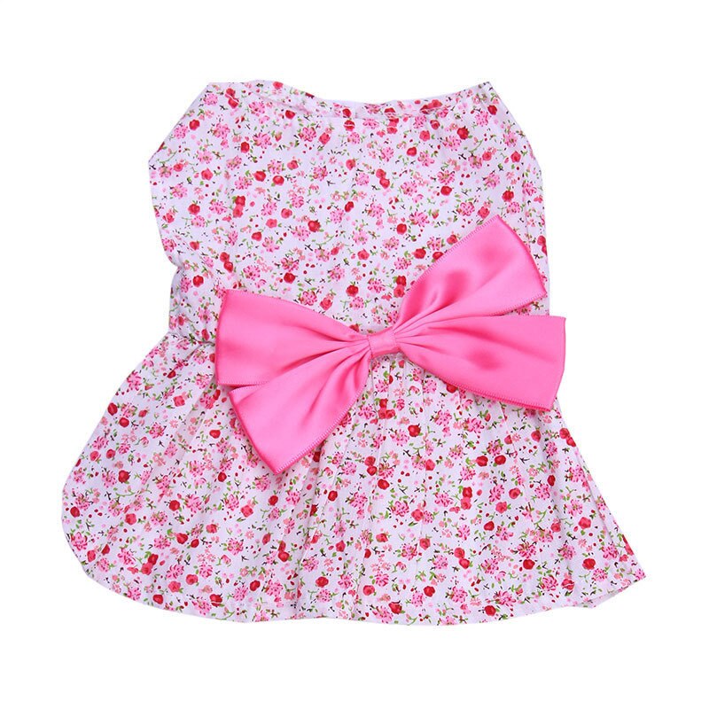 Dog Clothes Dress With Big Sunflower Soft Cotton Princess Dress For Puppy Teddy Dogs Dress For Dog Pet: b / XL