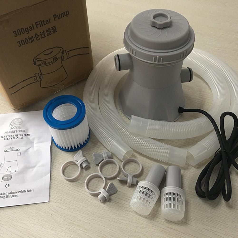20W 110-240V Electric Swimming Pool Filter Pump Water Cleaning Circulation Filter Tool Above The Ground Pool