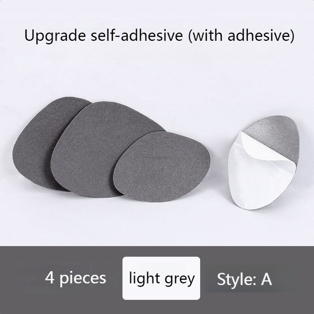 Autocollant de réparation de chaussures, tampons collants, semelles intérieures, protecteur de talon, trou de réparation doublé, Anti-usure, outil de soins des pieds: A-light grey