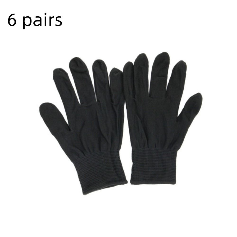 6 Paar 100% Baumwolle schwarze Handschuhe derma zu logisch über Nacht feuchtigkeit spendendes Ekzem: Ursprünglich Titel