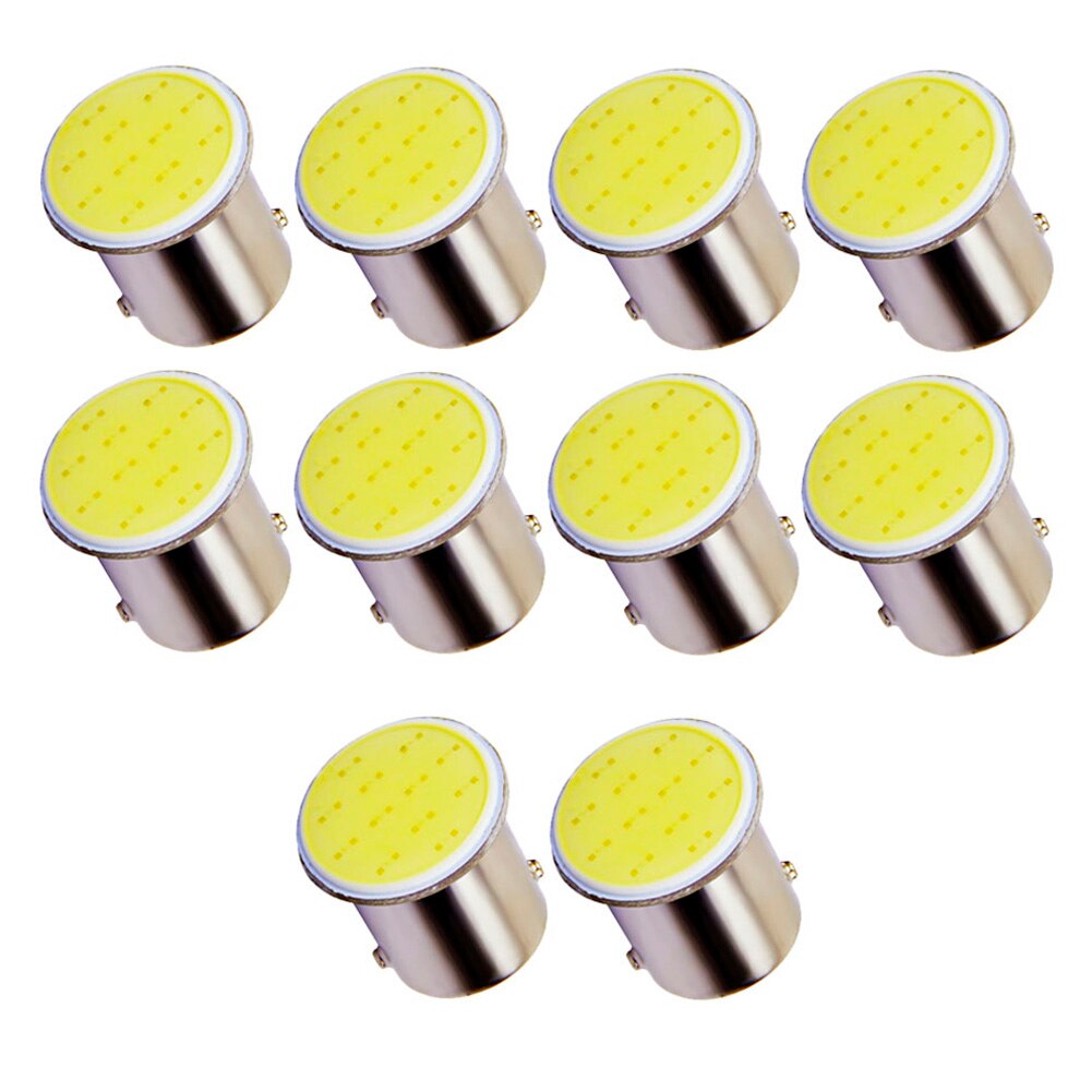 10Pcs Auto Led Wit BA15S P21W 1156 Lamp Cob 12 Smd 12V Voor Breedte Lamp Leeslamp Signaal licht