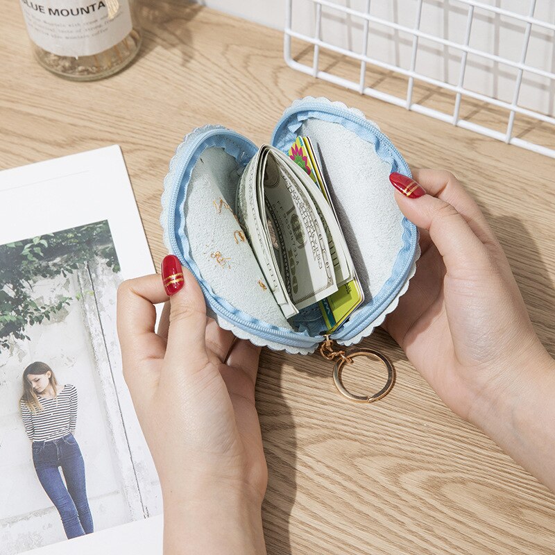 Woman Wallet Animal Cute Decor Coin Purses Girls Key Zipper Change Pouch Mini ID Credit Card Holder Pu Leather
