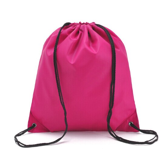 Mochila escolar deportiva Unisex para adultos y mujeres, bolsa con cordón sólido reutilizable, ligera: Rose Red