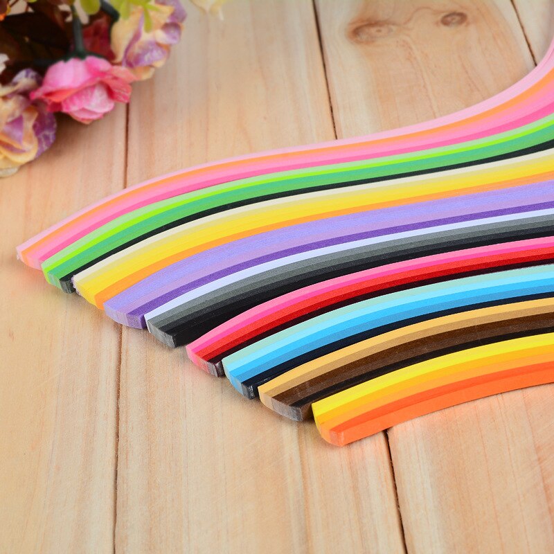 100pcs Diy Gradient Decorative Quilling Paper Strips Decorative Paper Pattern Feather Hand Origami Tools Handmade Making