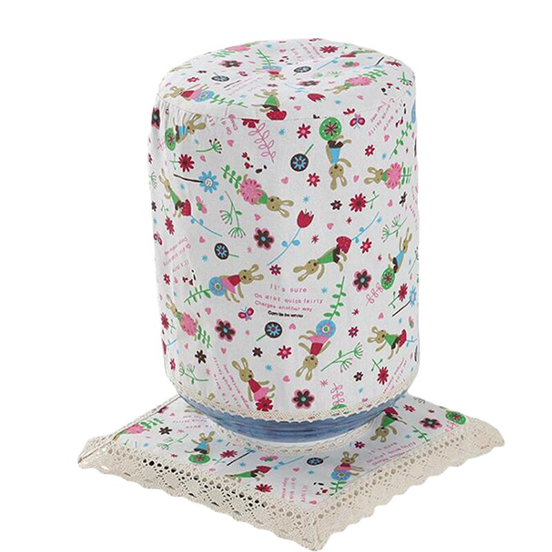Water Dispenser Cover Home High-End Water Dispenser Dust Cover Cotton And Linen Dust Protection Water Dispenser Cover: flower