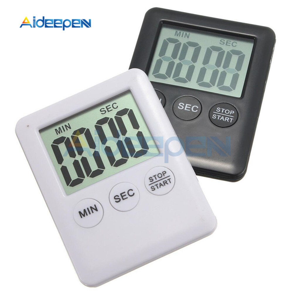 Super Dunne Grote LCD Digitale Scherm Kookwekker Vierkante Koken Tellen Countdown Alarm Magneet Klok Herinnering Timer
