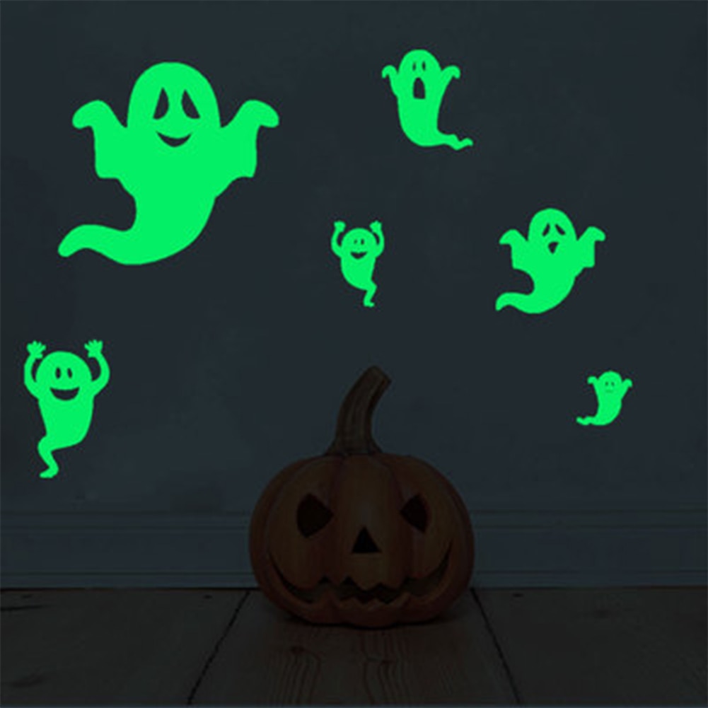 Halloween Glow In The Dark Venster Decals Lichtgevende Stickers Voor Halloween Thema Party: green