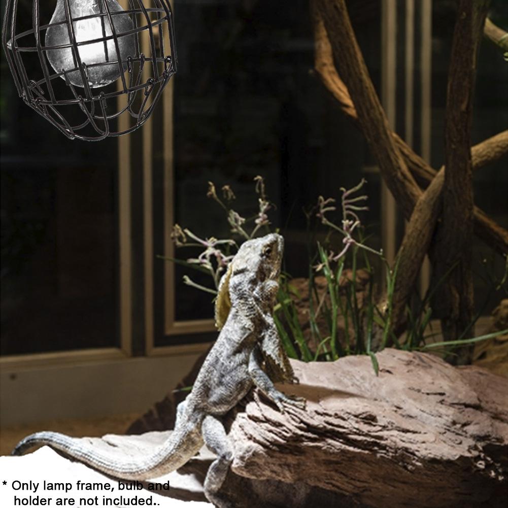 Uppvärmning lampskärm för husdjur inkubator reptil värmare skydd reptil uppvärmning lampa skugga uppvärmning glödlampa bur skydd förhindra husdjur bränna