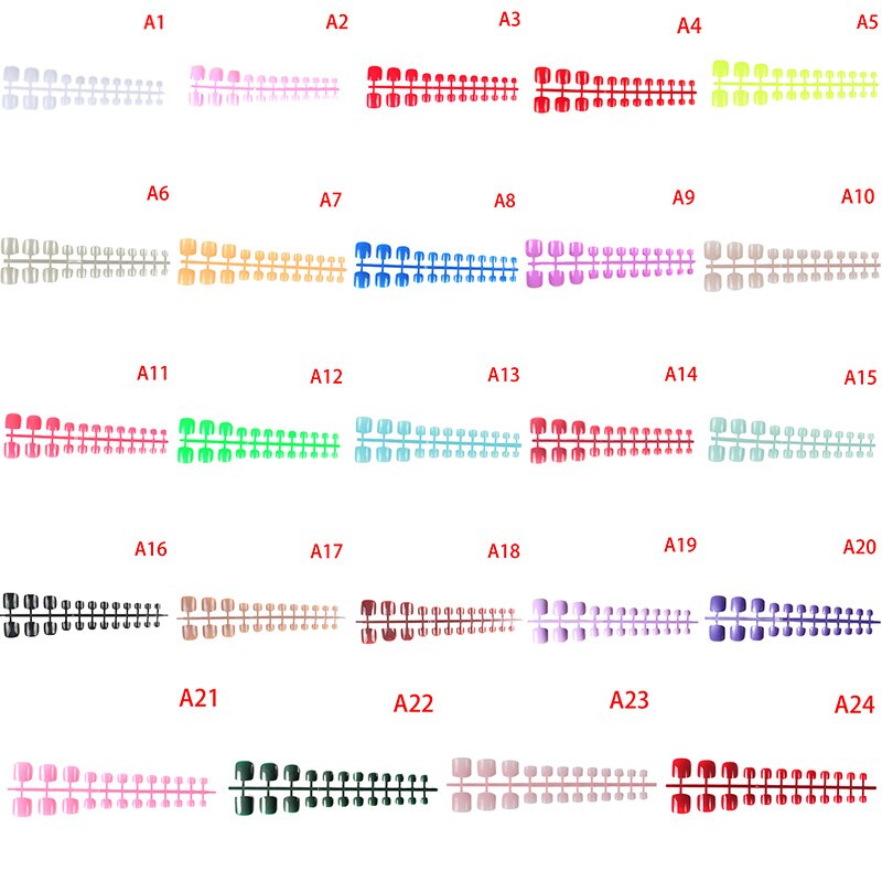 24 stuks kunstmatige snoepnagels garnalenpoeder sticker natuurlijke acryl franse valse teennagels tips kunstdecoratie teennagels valse nagels