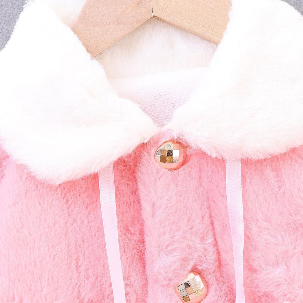 Baby Girls Infant Winter Warm Coat Cloak Jacket Wool Blends Thick Warm Clothes Down Jacket Outerwear Coats