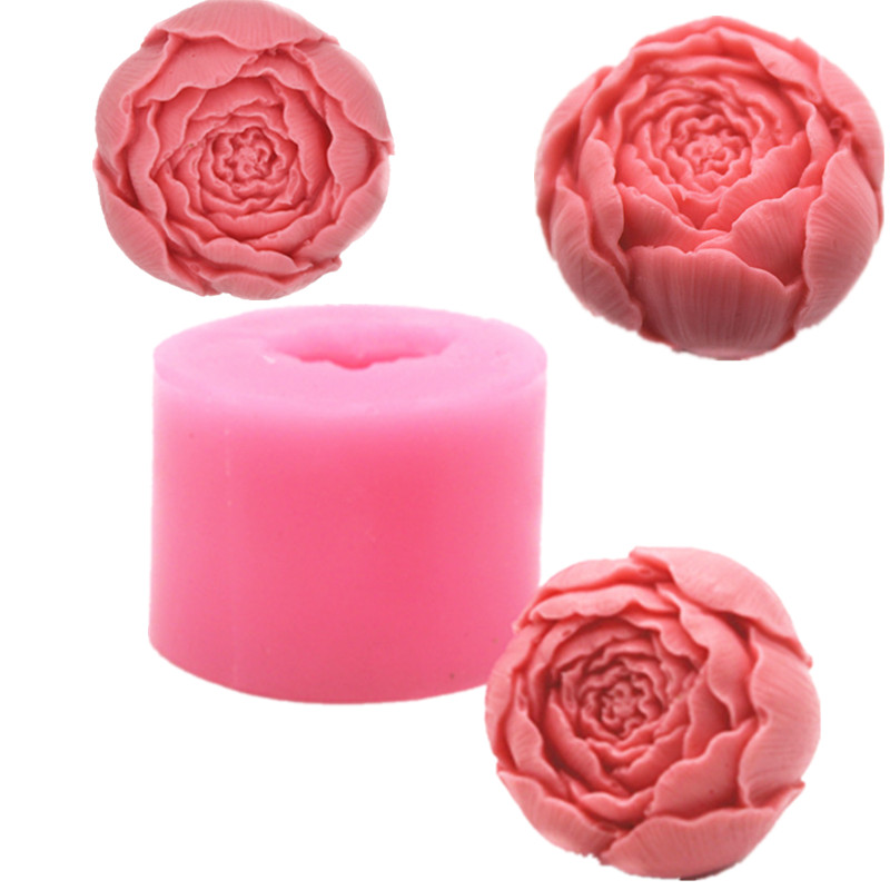 Moule à gâteau 3D en Silicone en forme de Rose, pour Fondant le savon, Cupcake, gelée de bonbons, chocolat, décoration, outil de cuisson: rose mold