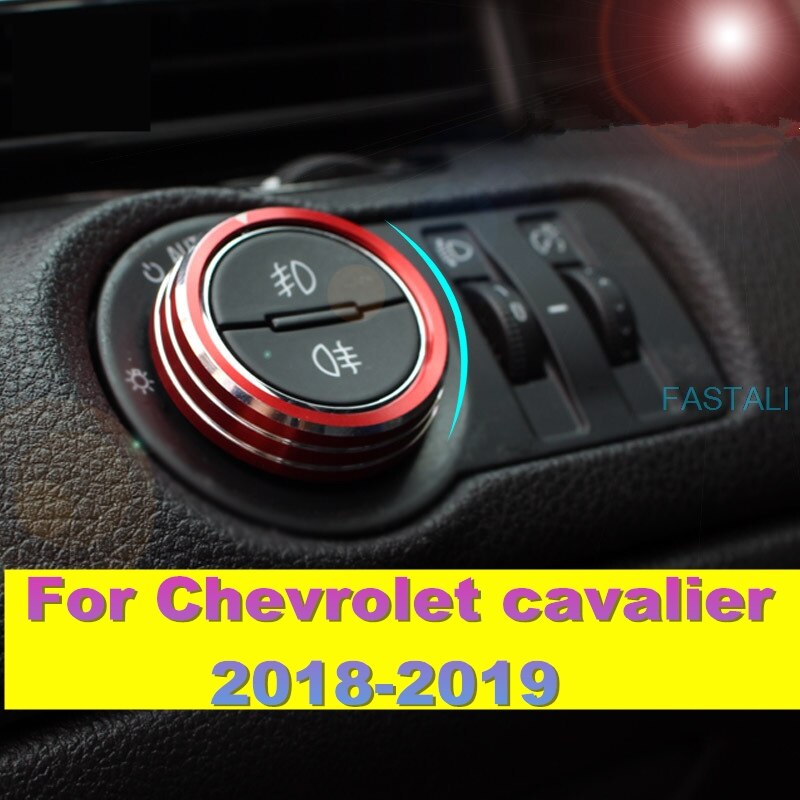 Voor Chevrolet Cavalier Auto Koplamp Schakelaar Knop Decoratieve Cover Aluminium Decoratieve Ring Auto Decoratie Accessoires