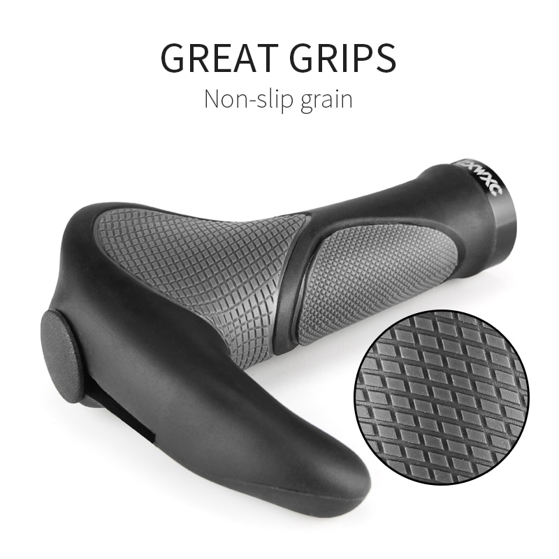 Bike Bicycle Grips Cycle Bicycle Mountain Handlebars Rubber Grips Aluminum Bar End Handle Bar Ergonomic Red