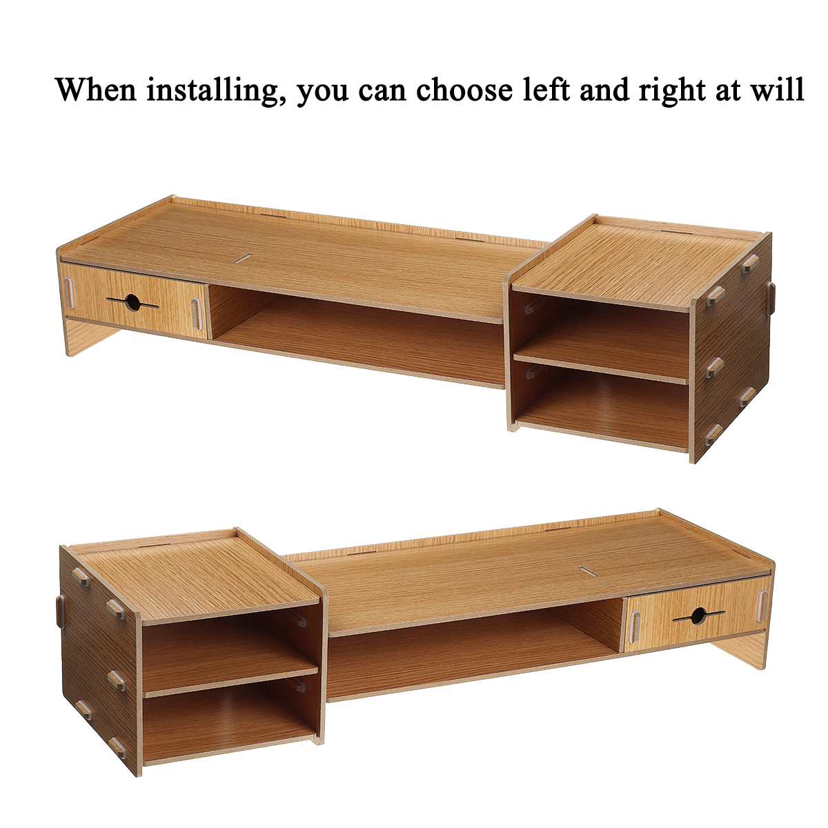 Multi-function Desktop Monitor Stand Neck Protection Computer Screen Riser Wood Shelf Plinth Strong Laptop Stand Desk Holder