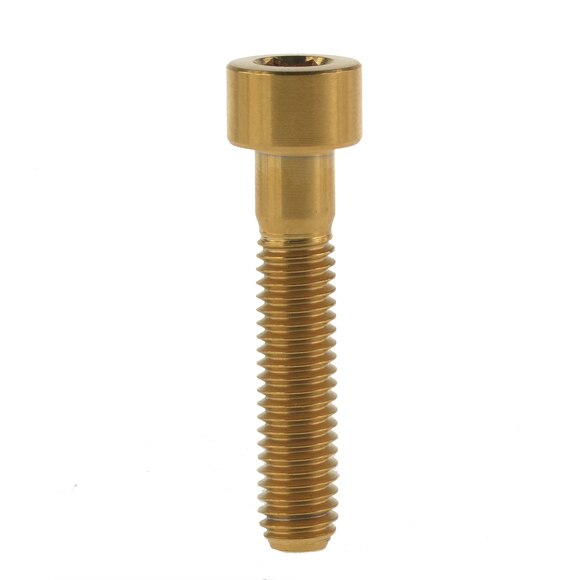 Wanyifa Titanium Ti Bolt M6X20 25 30 35mm Stigma Screw for MTB/Road Bicycle Seatpost Headset Brake: M6x35mm Golden