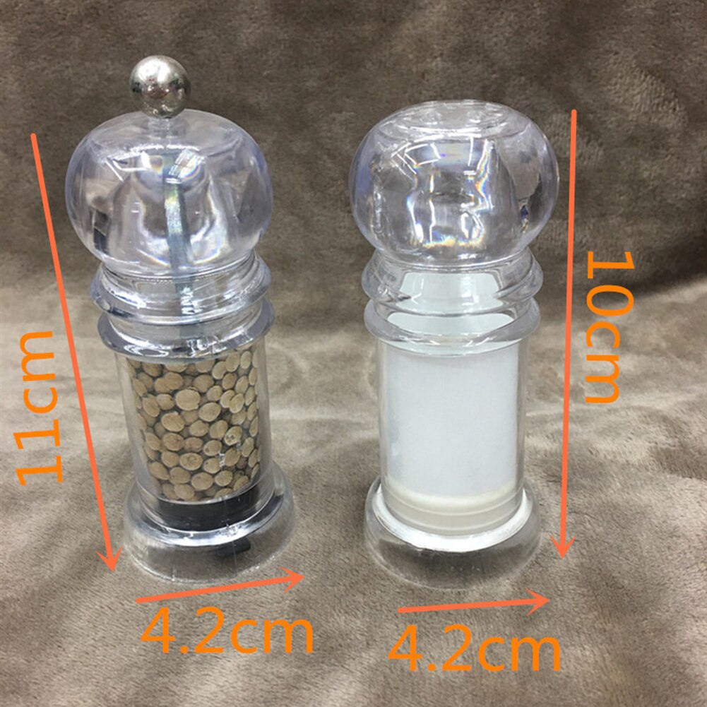 2 stk manuell salt krydder pepper krydder flaske mølle kvern krydder cruet krydder krukke beholder hjemme kjøkken verktøy
