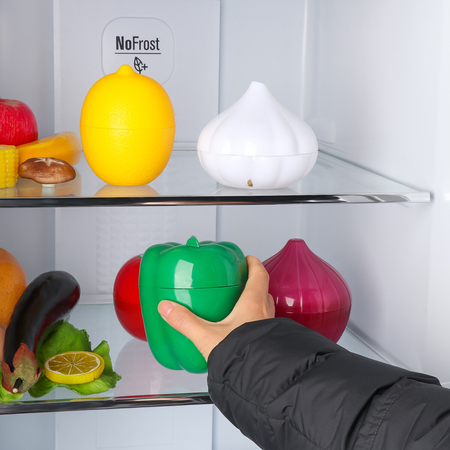 Boîte de rangement en PP pour oignon, tomate, ail, citron, poivre, étui de conservation, réfrigérateur de cuisine, organisateur de légumes