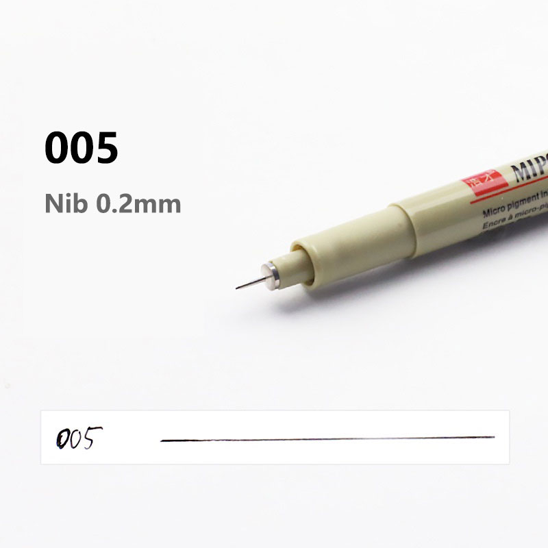 Pigment Liner Micron Pen Waterproof Art Markers brush pen Hand-Drawn Manga Sketch Needle Fineline Pen Supplies Stationery: Lavender