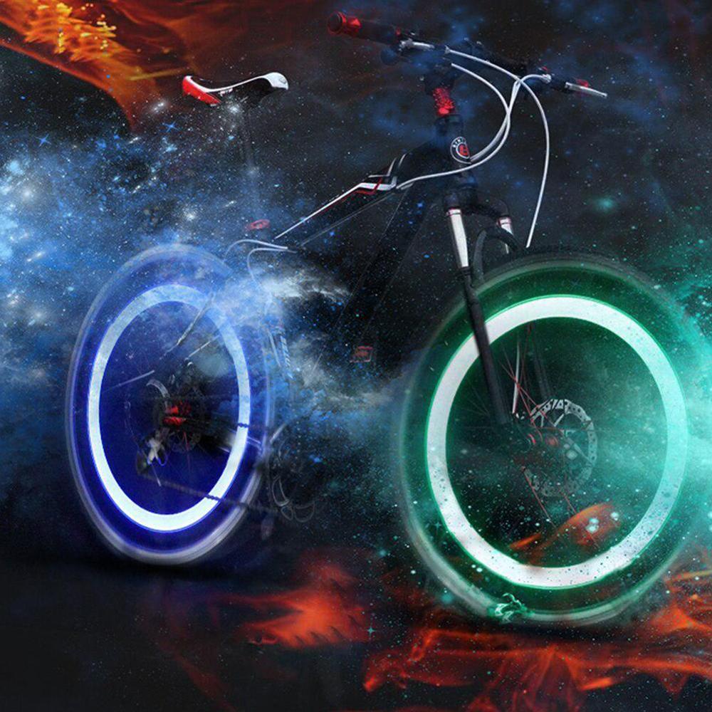 1 Pair Bicycle Valve Lights Mountain Bike Valve Lights Like Bike Valve Glow Stick Ultralight Wheels Mountain Type Cap Road R9D6