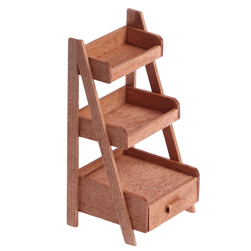 1Pc 1:12 Casa Delle Bambole di Plastica di Legno Scaffale di Metallo Basamento di Fiore Mini Mobili Casa di Bambola di Simulazione Modello di Accessori Per Mobili: 11