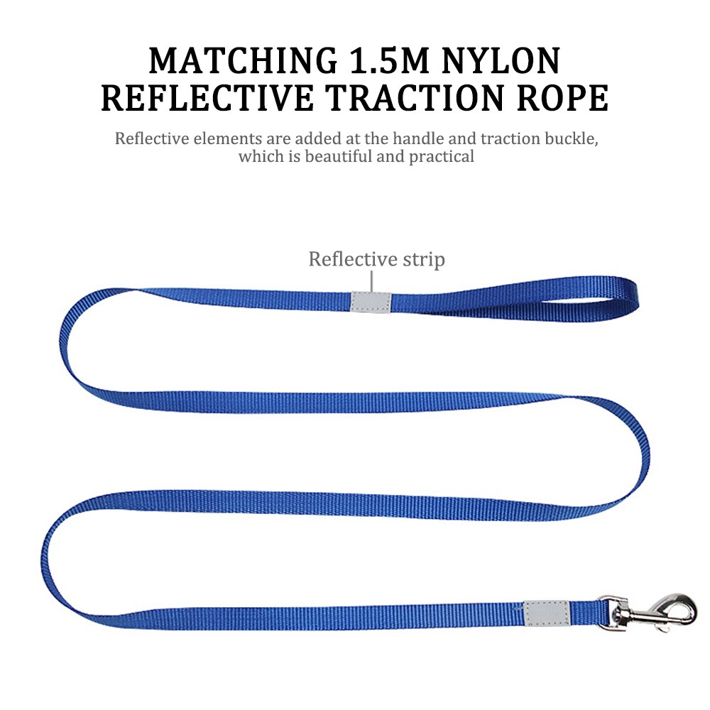 Polyester huisdier kat reflecterende mesh riem draagbare buiten huisdier kat hond wandelriem katten harnas uitschuifbare hondenriem touw