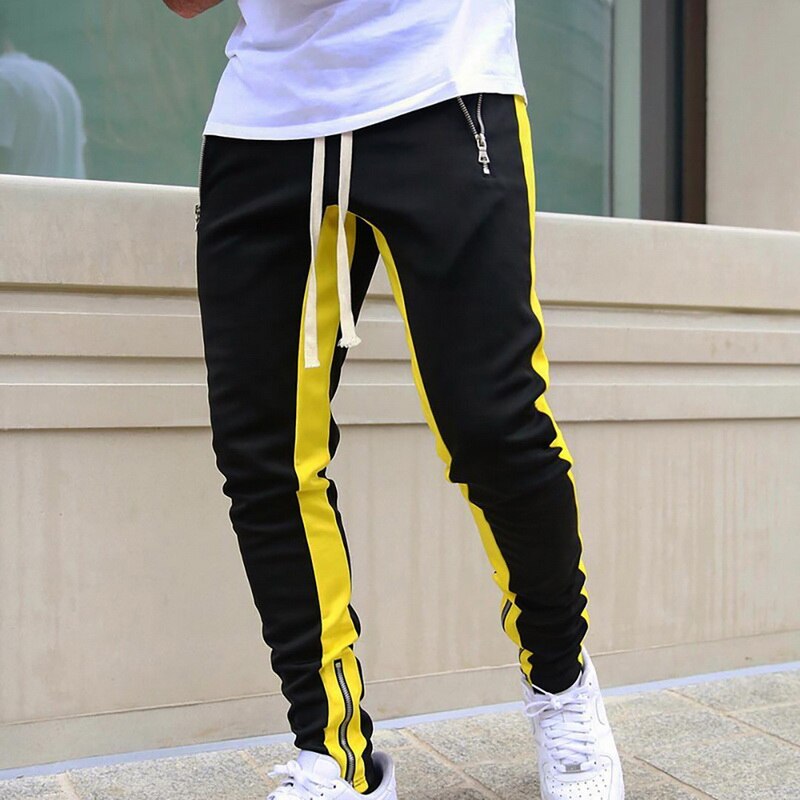 Herre joggingbukser afslappet bukser fitness mænd sportstøj træningsbukser skinny joggebukser bukser sorte gyms jogger track bukser: Xl / E530358