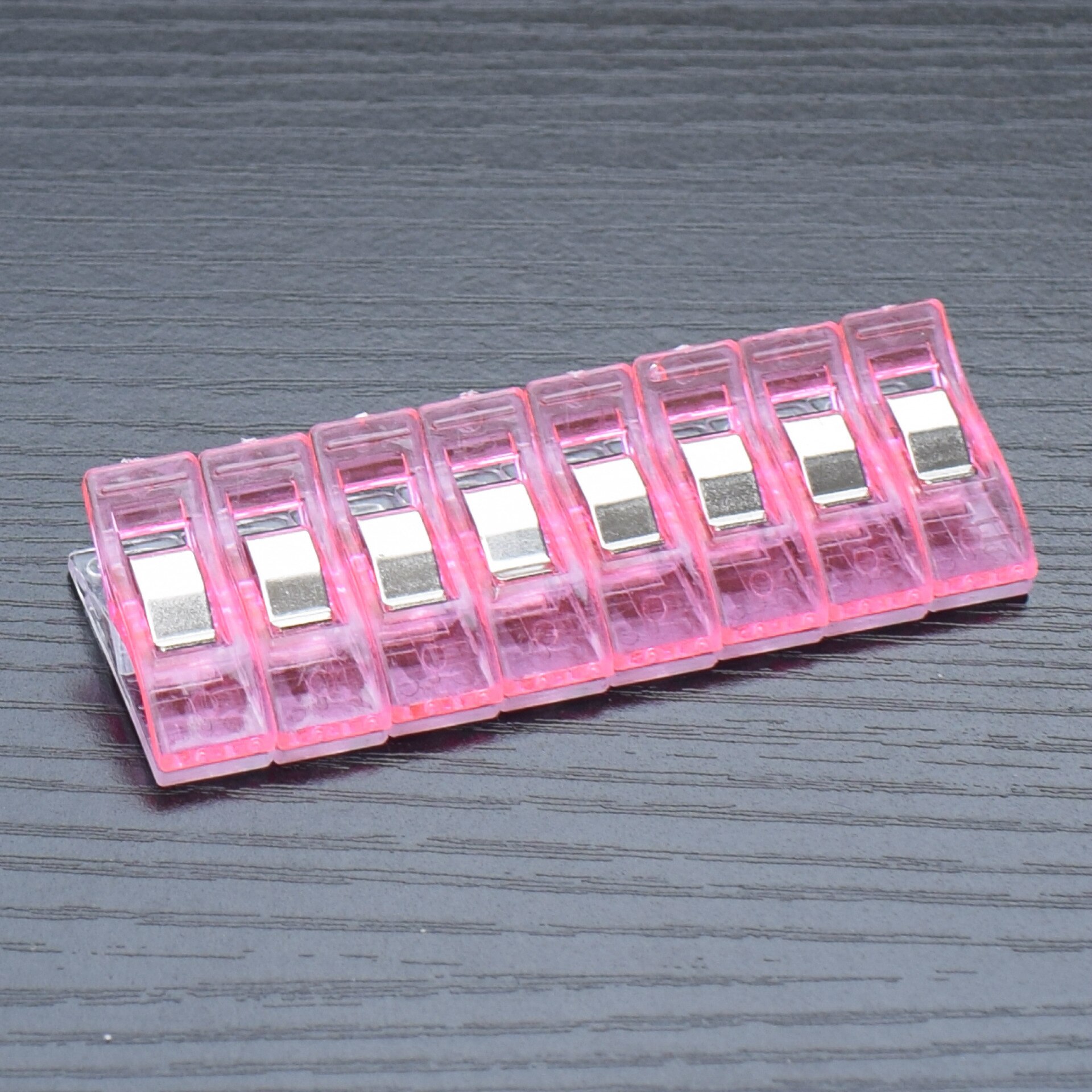 Pinzas de plástico Multicolor para trabajos, pinzas de tela, herramientas de costura de dobladillo, accesorios de costura, 20 unids/paquete: 20pcs Pink