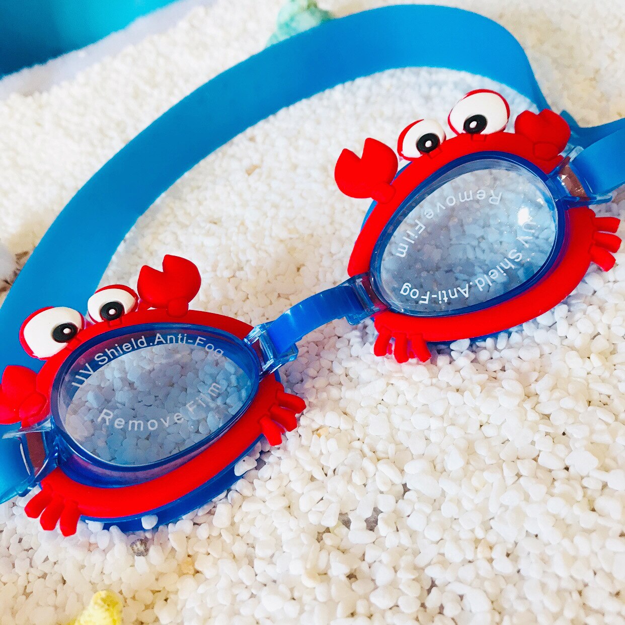 Cartoon Kids Kinderen Siliconen Waterdicht Zwemmen Zwembad Water Zwembril Bril Eyewear Brillen Accessoires Voor Jongens Meisjes: crab