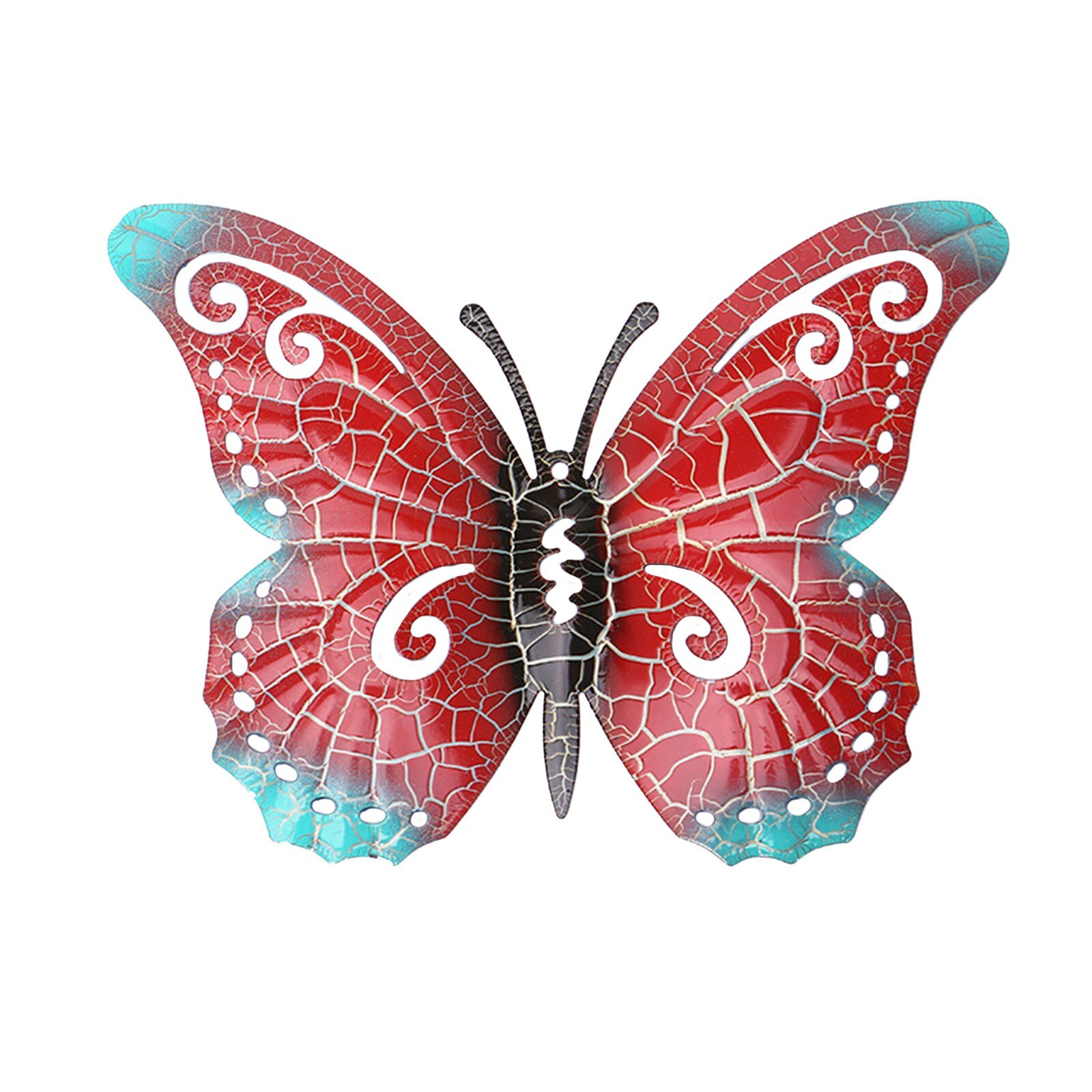 Mariposa de hierro para colgar en la pared, decoración creativa de Metal, Vintage, clásica, para dormitorio, oficina, taller, 1 ud., n. ° 4