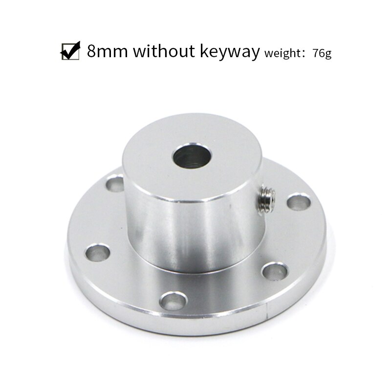 Omni wheel Flange Coupling Aluminum alloy diameter 5 6 8 10mm 12 14 15 16 18 mm keyway coupling: 8mm without keyway