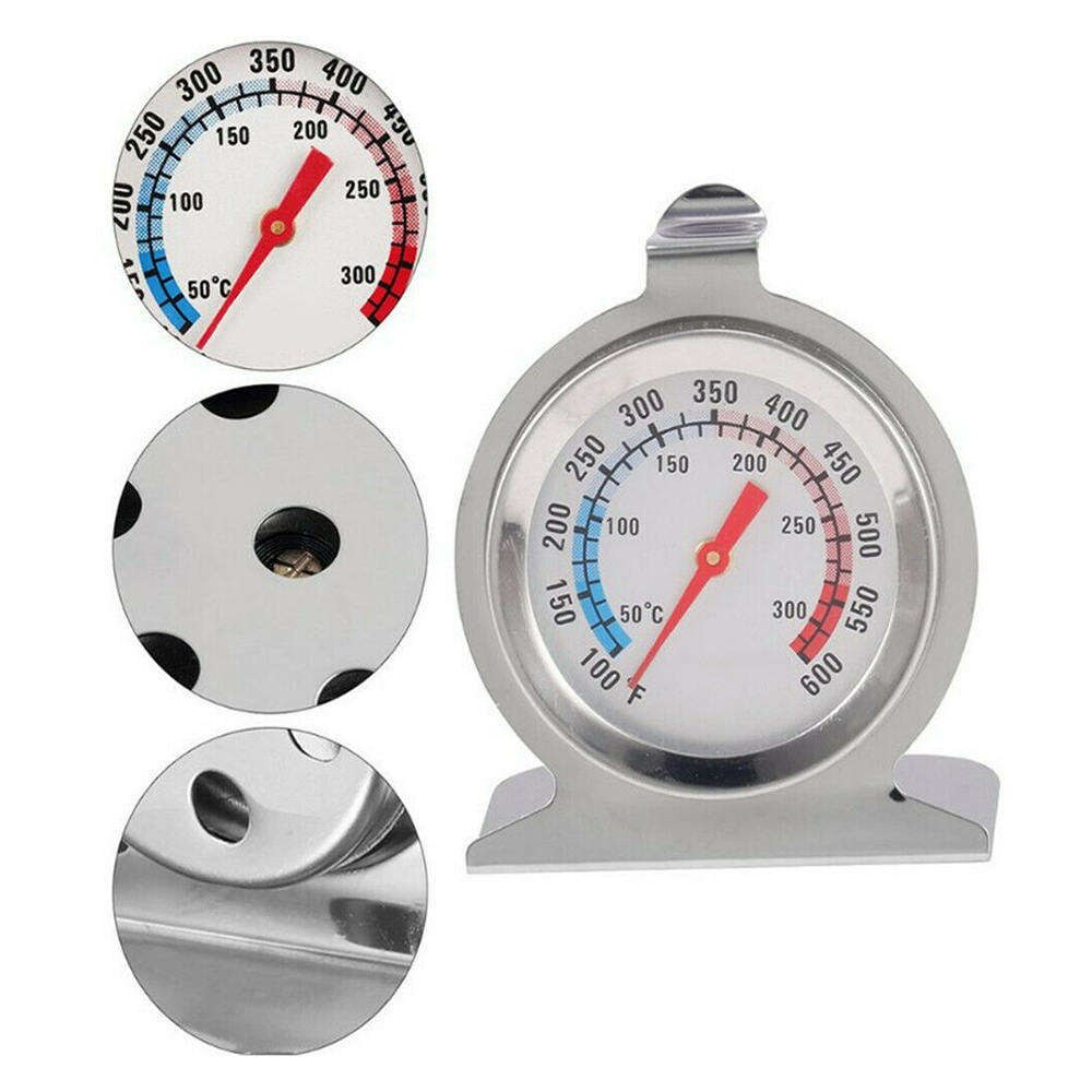 2pcs Baking Auxiliary Tool Oven Thermometer Measuring Instrument Stand Up Dial Oven Thermometer Gauge