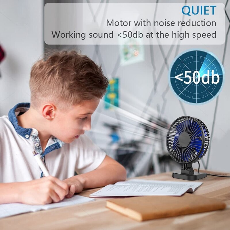 OPOLAR Portable Fan USB Desk Fan Small Mini Quiet Desktop Fan For Office Home Bedroom,3 Speeds Powerful Airflow, Whisper Quiet