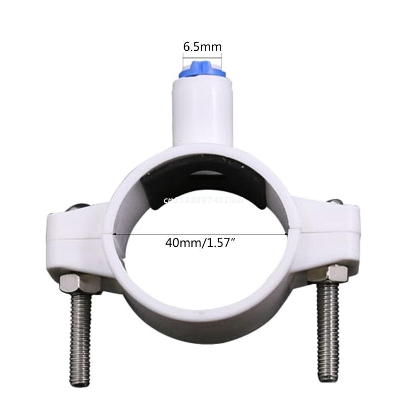 Pipe Fittings RO Water 40mm Drain Waste Water Pipe Clamp Saddle Clips 1/4&quot; Hose