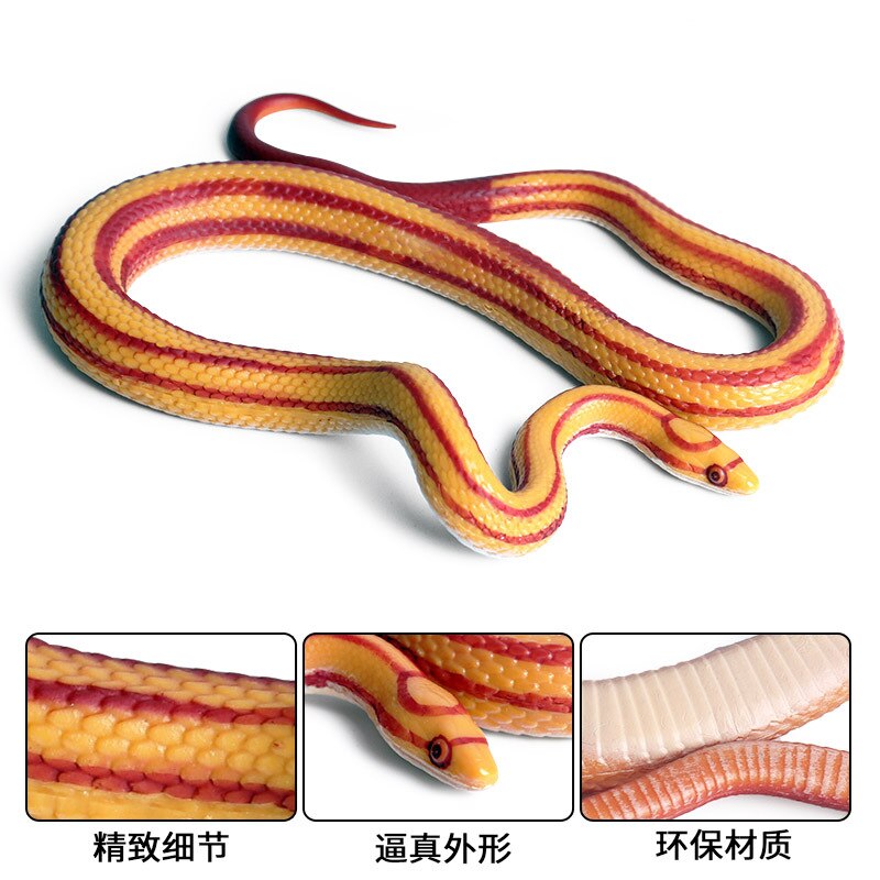 14*11*2.5cm Children simulation wild animal model toy giant python corn snake reptile python model ornaments