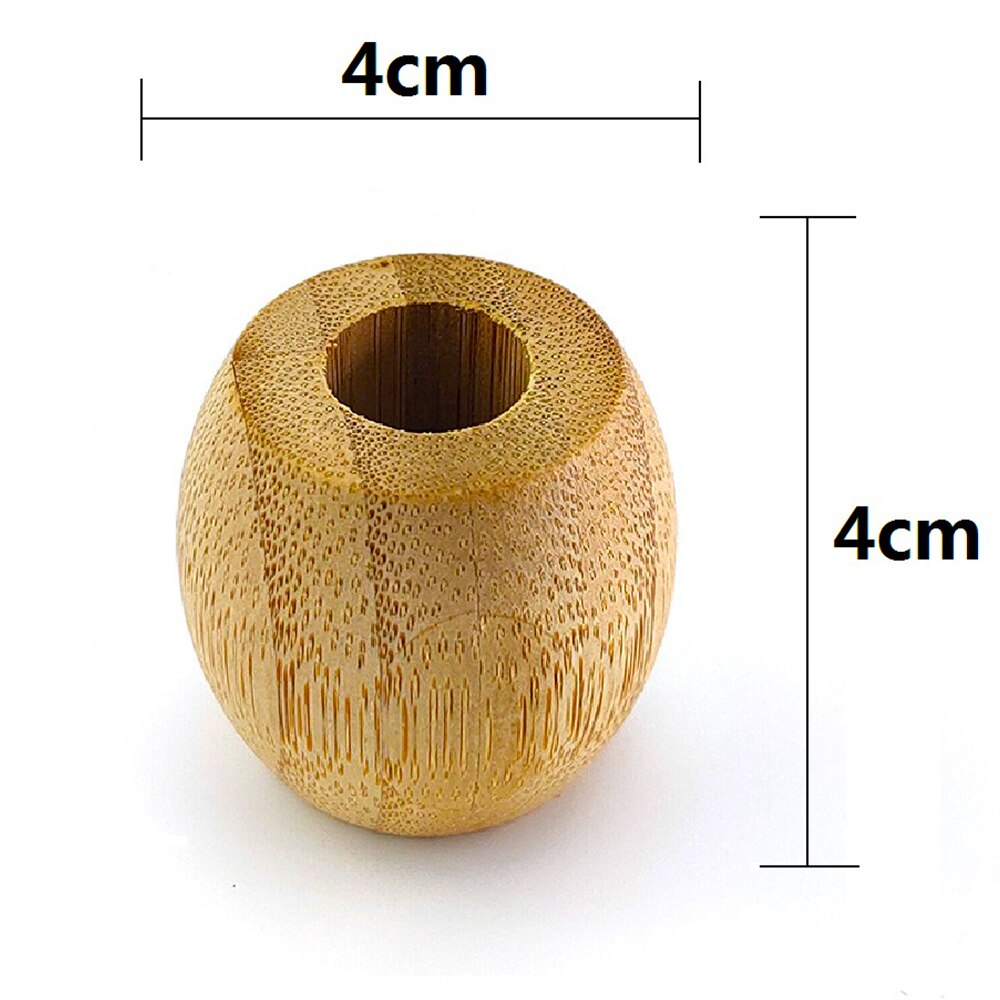 Colorful Column Bamboo Toothbrush Top Flat Portable Travel Set with Bamboo Tube Bamboo Case Natural Wooden Toothbrush Holder