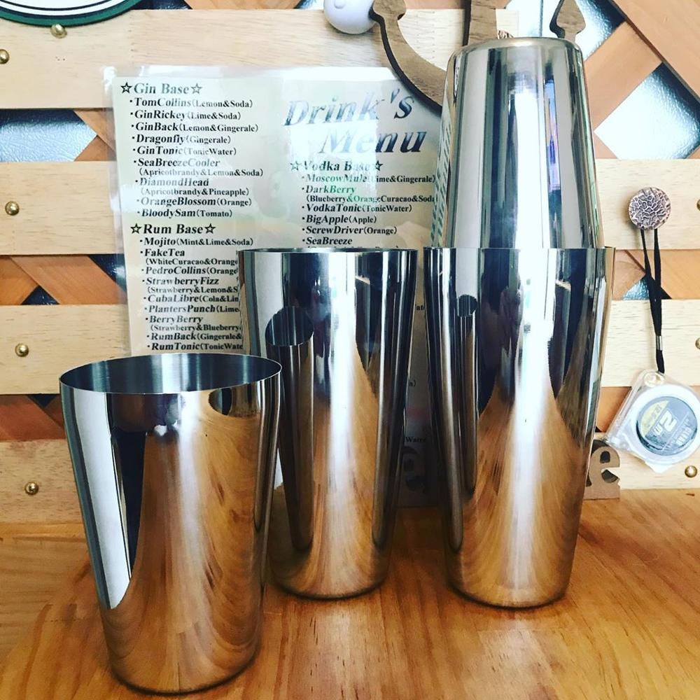 UPORS – agitateur à Cocktail Boston, en acier inoxydable, pour barman, tasse à vin, Martini, mélangeur, ensemble de Bar